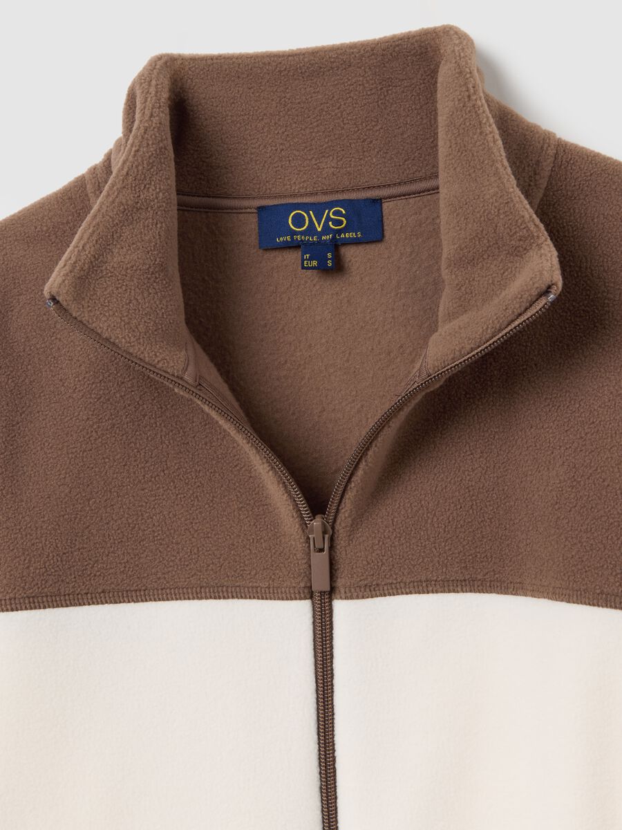 Pile multicolor vestibilità relaxed con zip_5