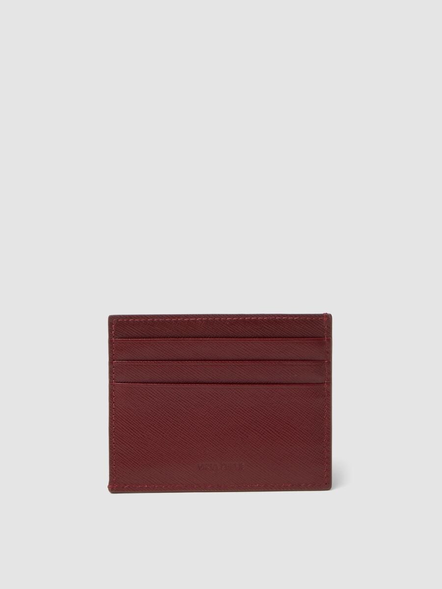 Portacarte rosso in vera pelle_2