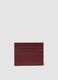 Red genuine leather card holder_2
