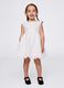 White dress in cotton with openwork flowers_0