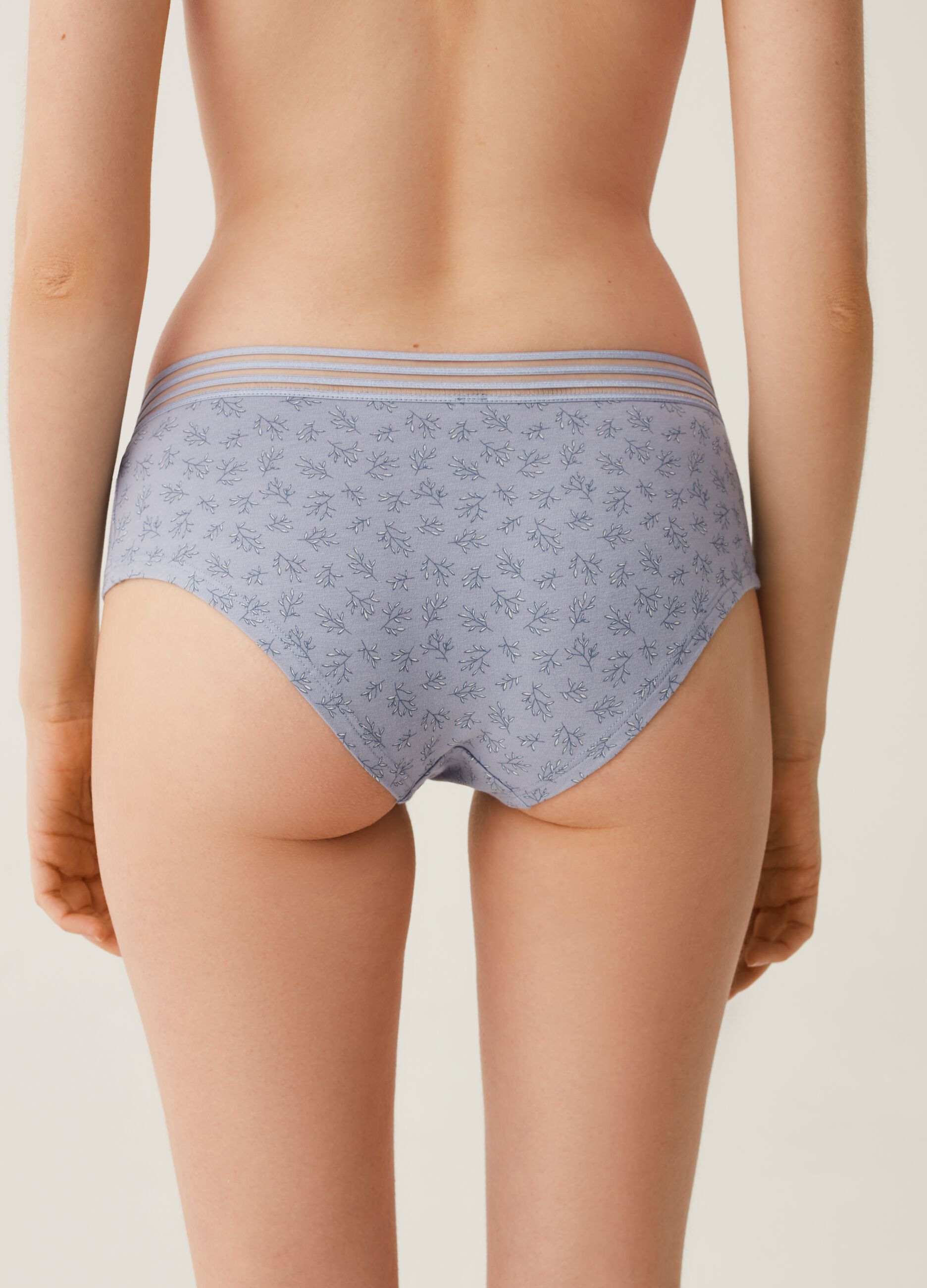 Bipack culotte fantasia con profili rigati_3