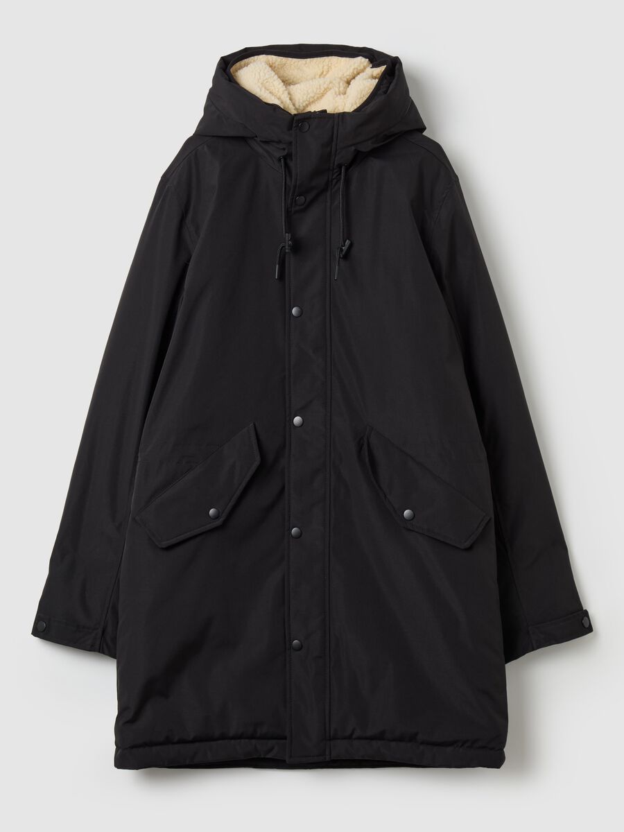 Parka con cappuccio e interno in sherpa_4