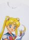 Children's white regular fit cotton blend sweatshirt with Sailor Moon print_1