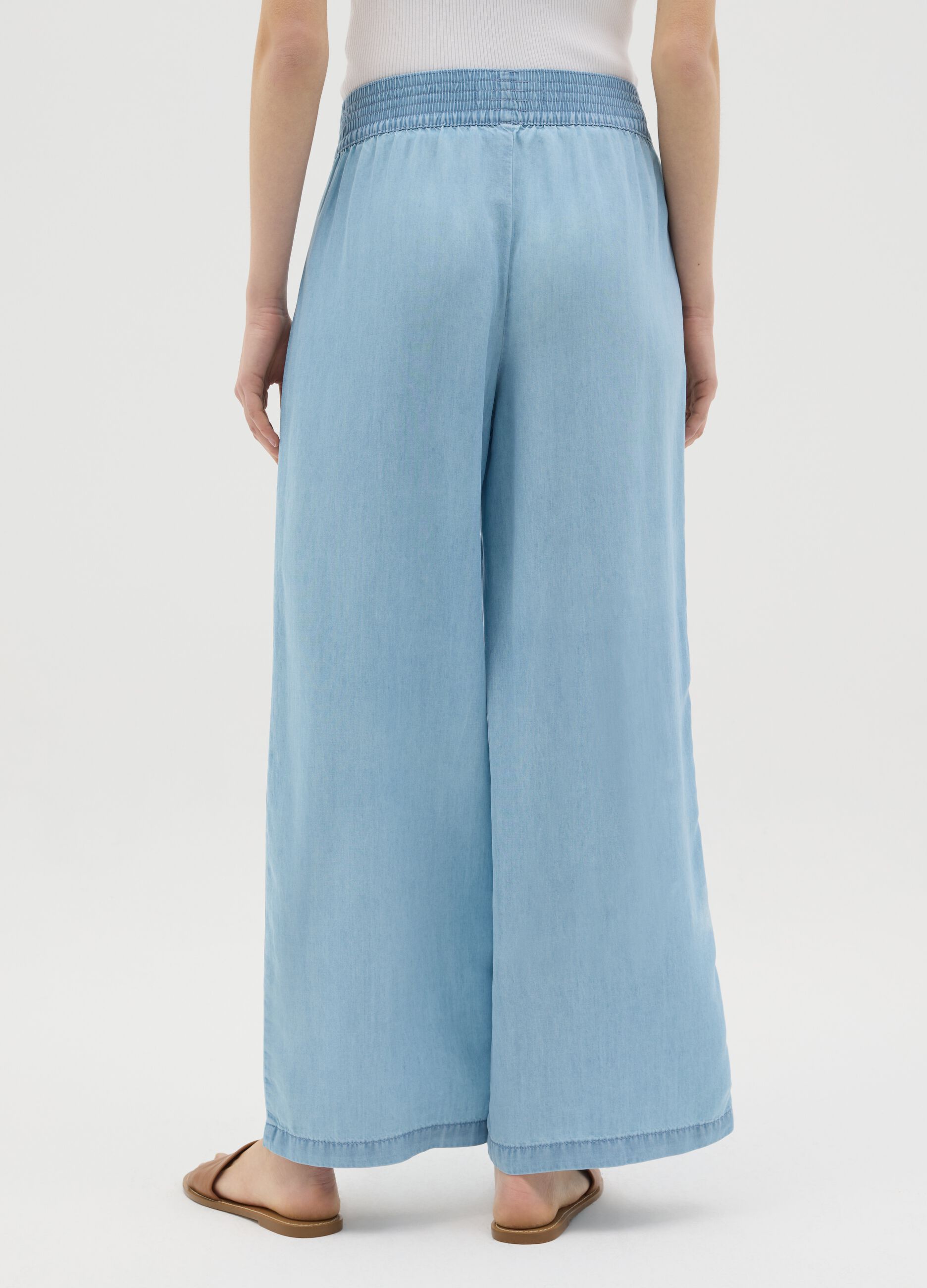 Wide-leg jeans in Lyocell