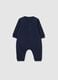 Blue pure cotton baby romper with embroidery_1