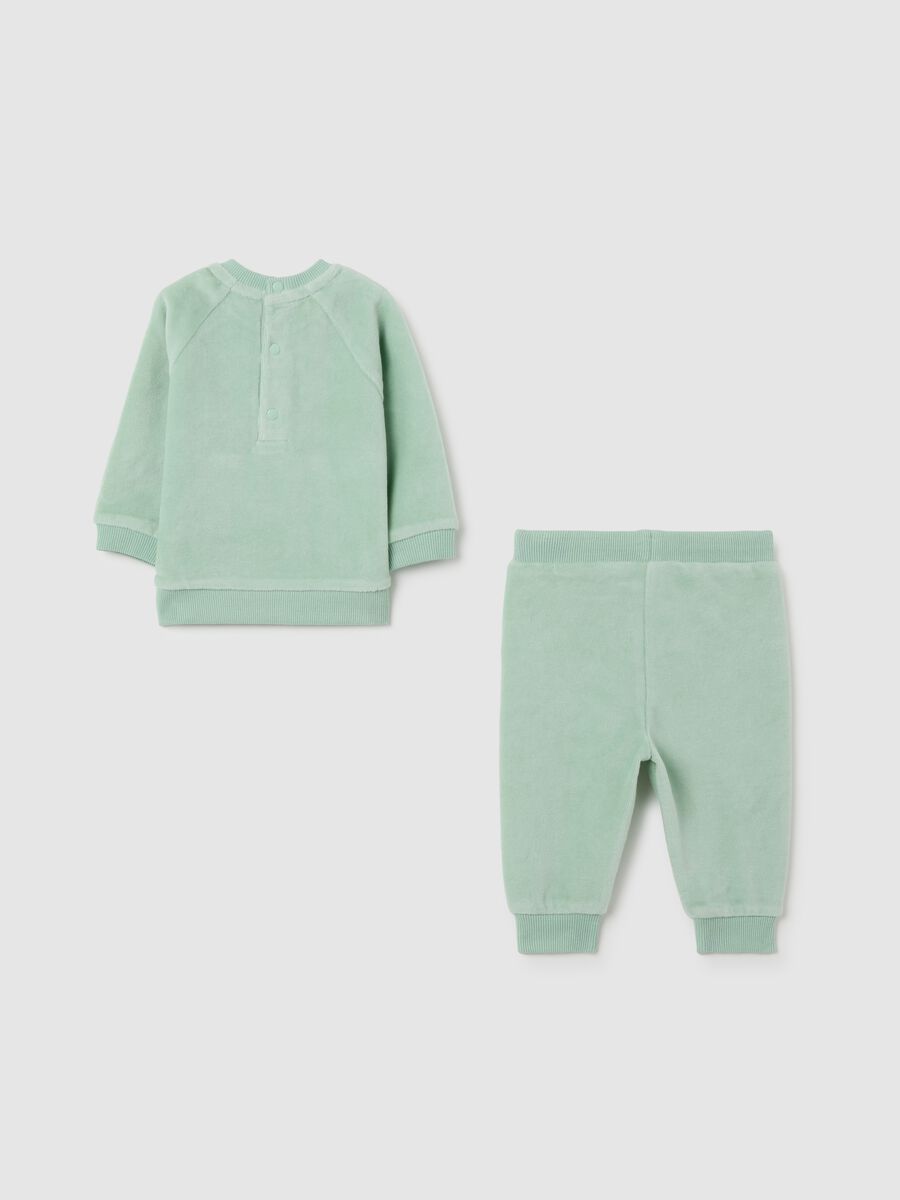 Baby girl's green cotton blend outfit_1