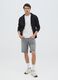 Men&rsquo;s grey regular fit shorts in 100% cotton_0