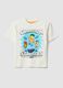 White pure cotton kids&rsquo; T-shirt with Stumble Guys print, regular fit_0
