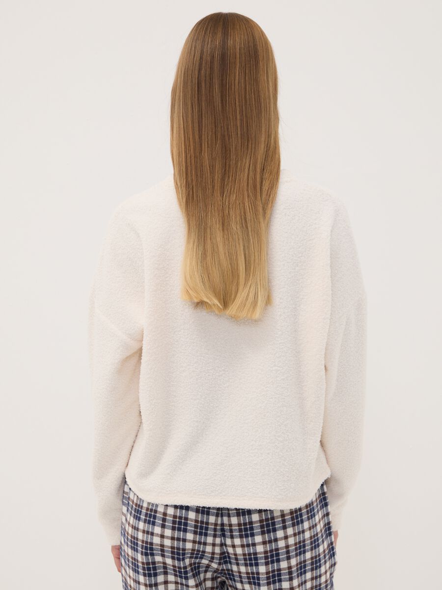 White stretch crew-neck pyjamas_3