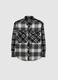 Boys' pure cotton black check over fit shirt_3