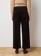 Brown trousers in stretch velvet cotton regular fit_2