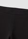 Black flared-fit stretch cotton leggings for girls_5