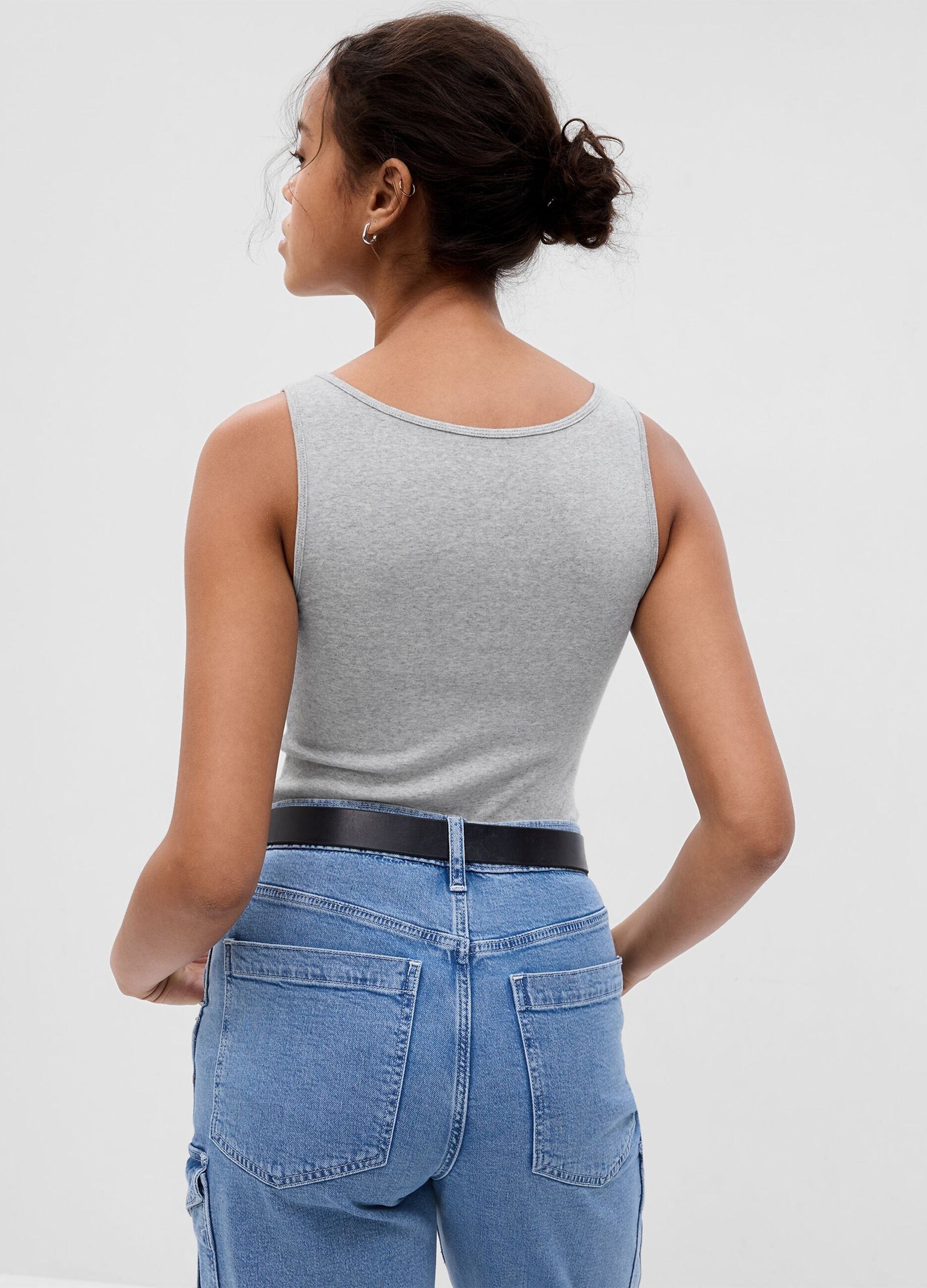 Stretch modal and cotton tank top