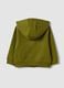 Green organic cotton hooded sweatshirt, regular fit, for boys_1
