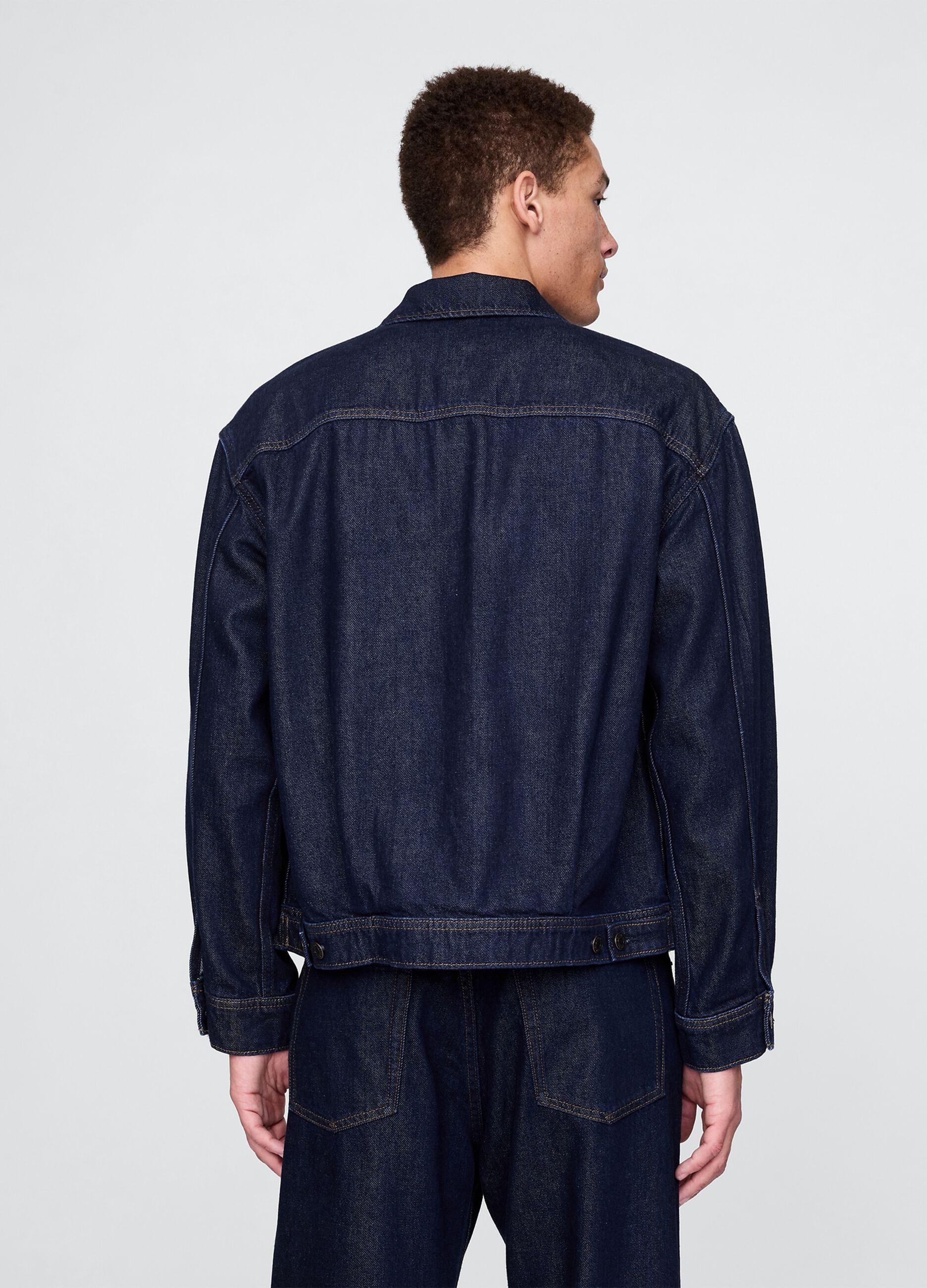 Blue Denim Jacket in Cotton and Lyocell