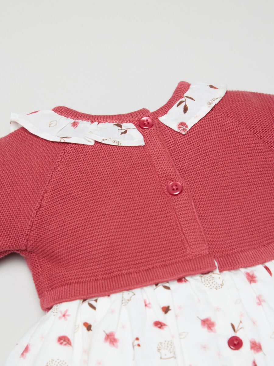 Abito con stampa e cardigan in maglia_2