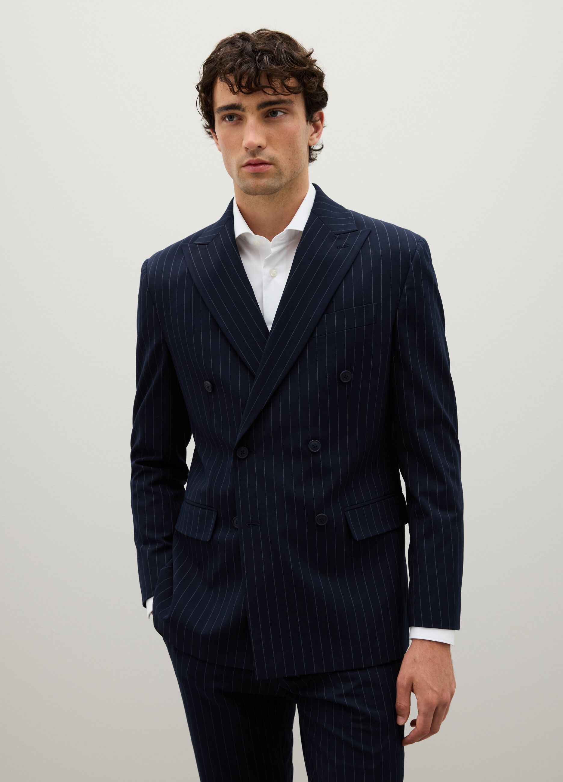 Completo in misto blu regular fit
