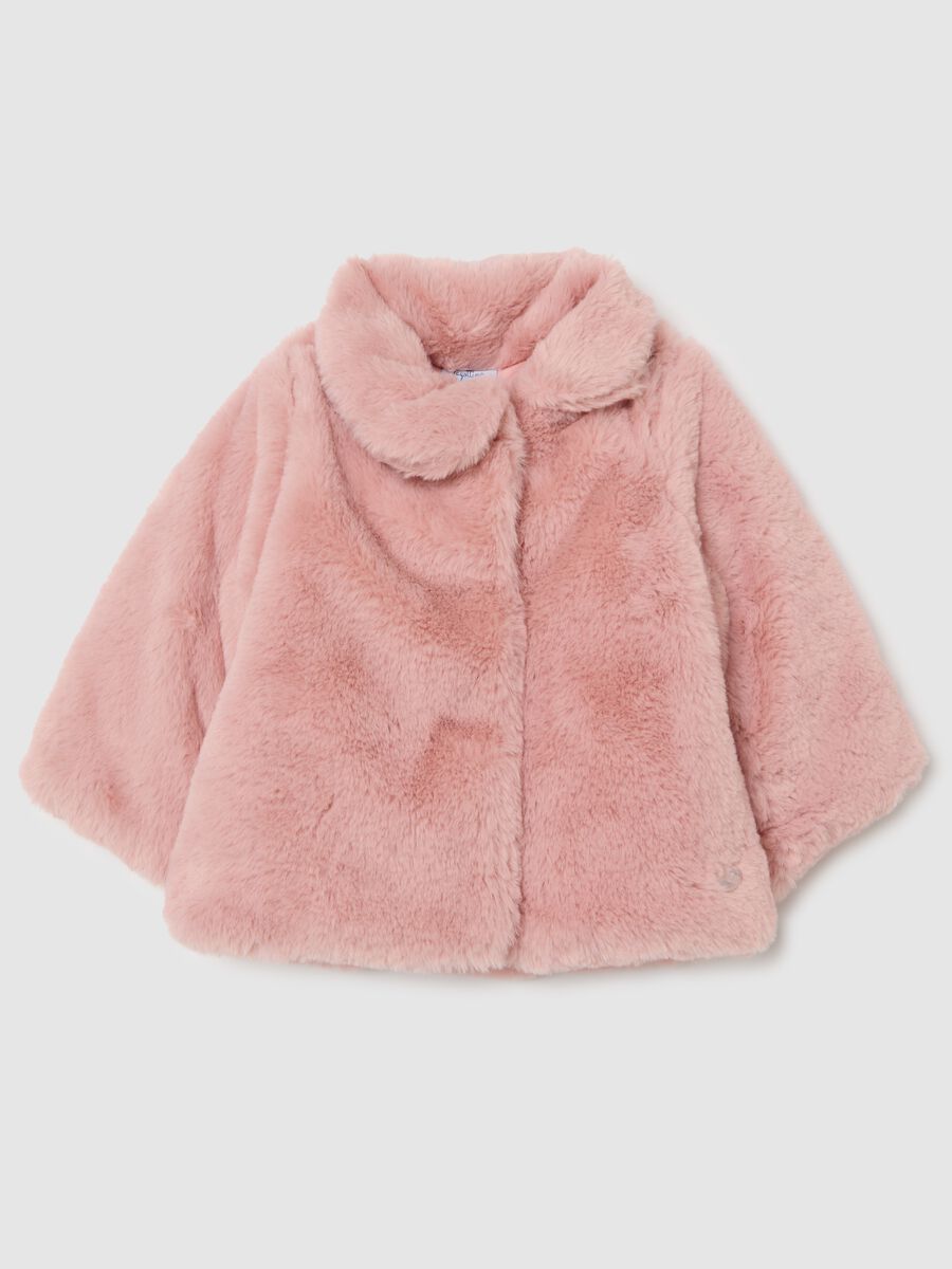 Cappotto imbottito rosa da neonata regular fit_0