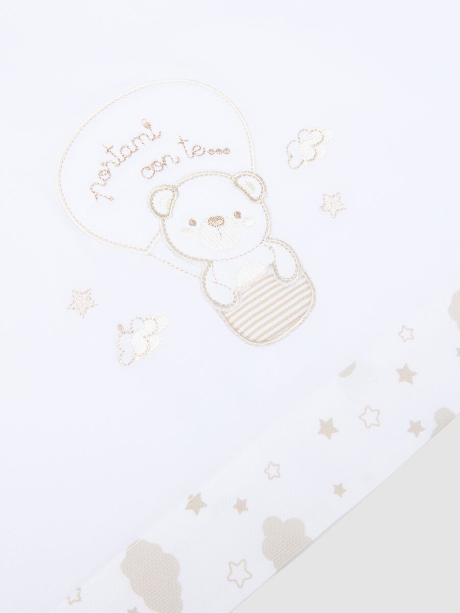 Set di lenzuola per culla in puro cotone bianco da neonato_2