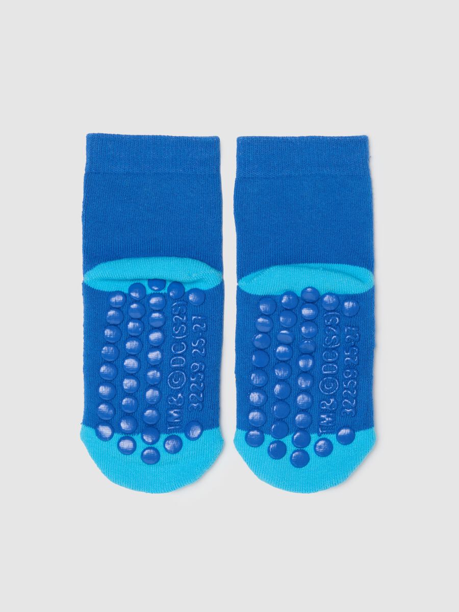 Calzini antiscivolo da bambino in cotone blu multicolor di Teen Titans Go!_2