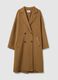 Brown wool blend regular fit coat with buttons_4