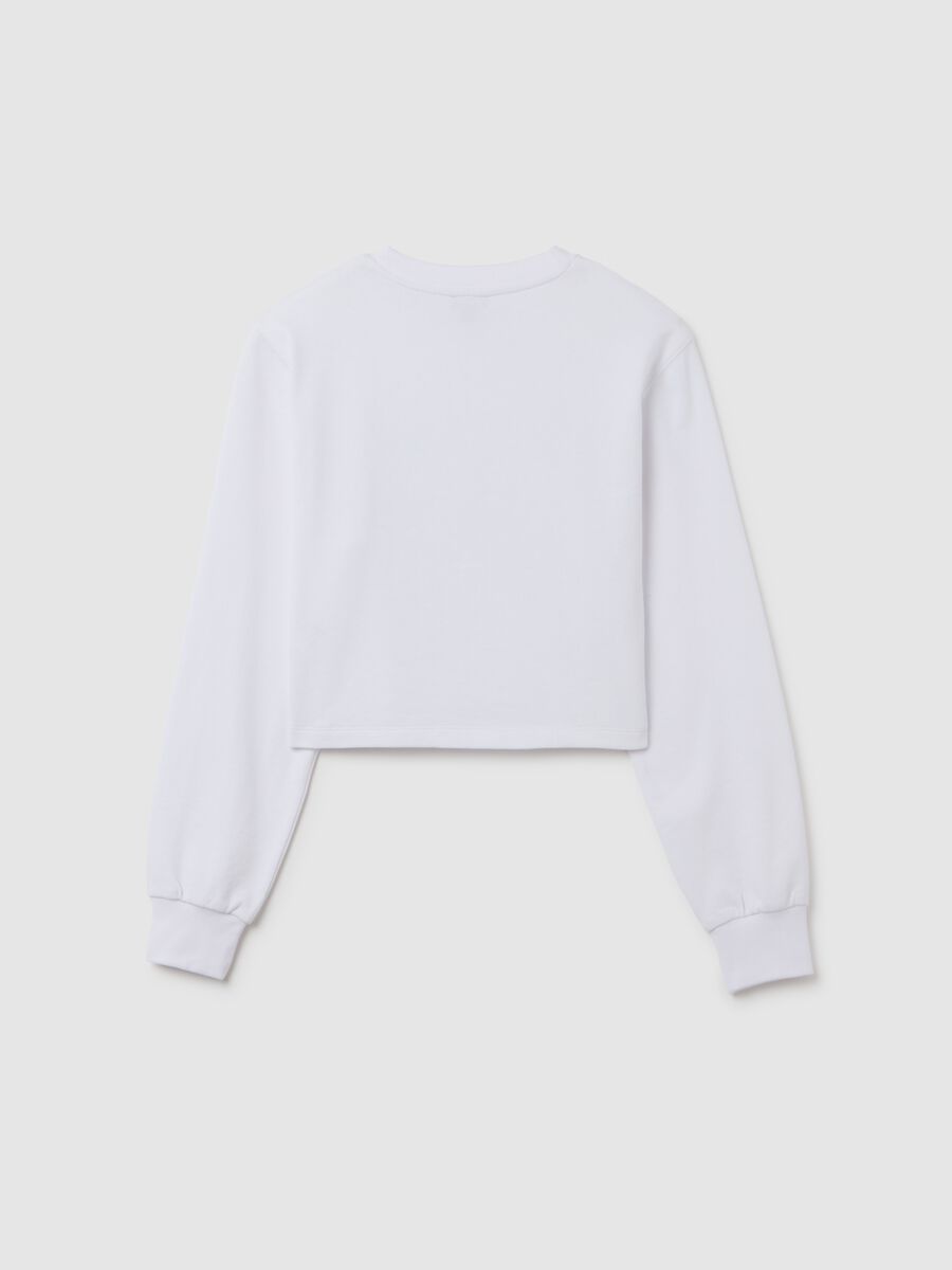 Felpa bianca in cotone per bambina_4