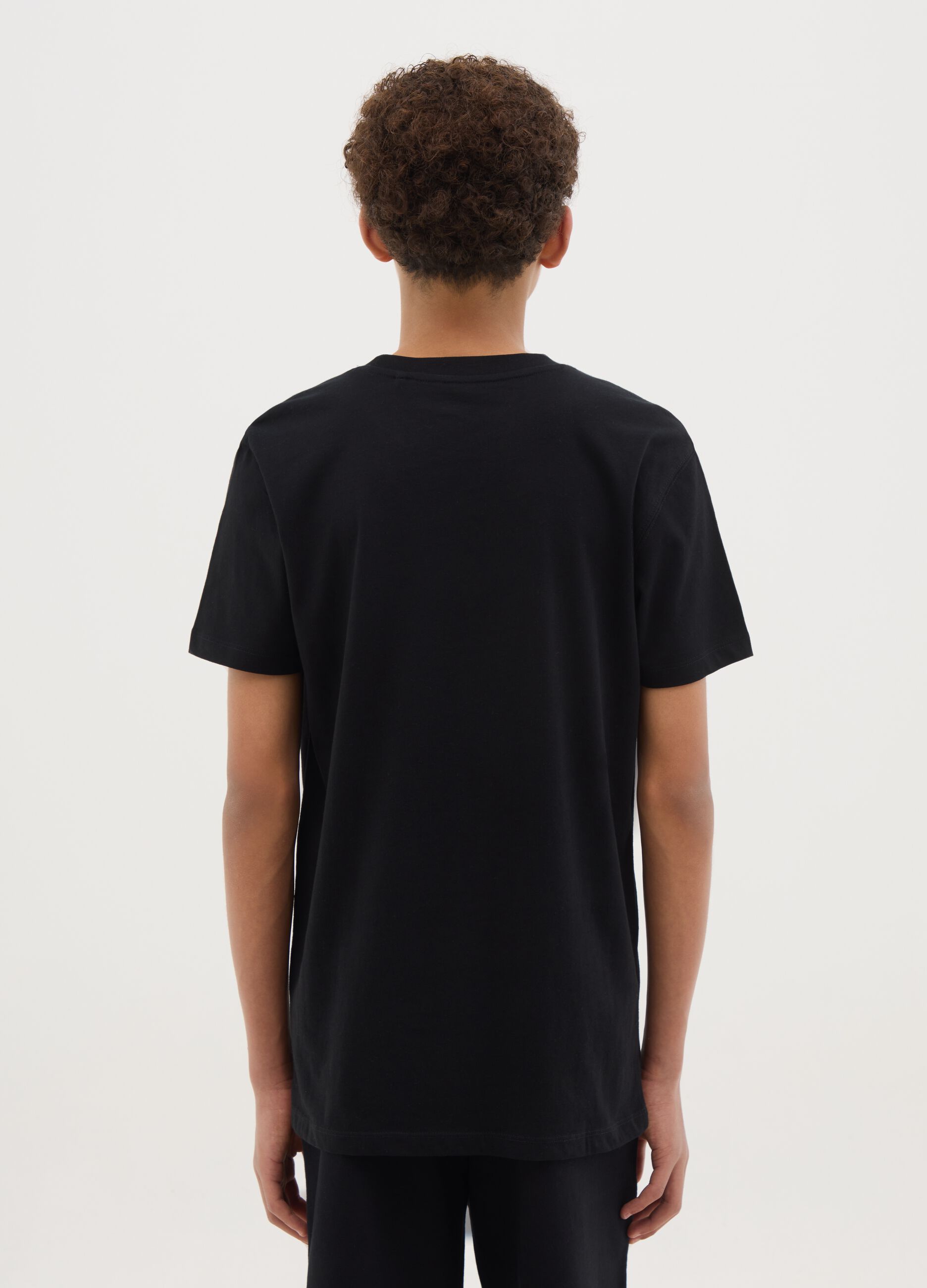 Cotton T-shirt with "TAKE THE RISK" print