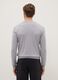 Grey cotton blend crew neck pullover, regular fit_2