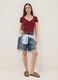 Pure Cotton Blue Denim Shorts with Straight Fit_0