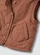 Brown padded gilet with floral embroidery_3
