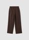 Jogger The Iconic Pants marroni wide leg in viscosa elasticizzata_6