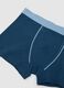 Blue stretch cotton regular fit boxer shorts for boys_3