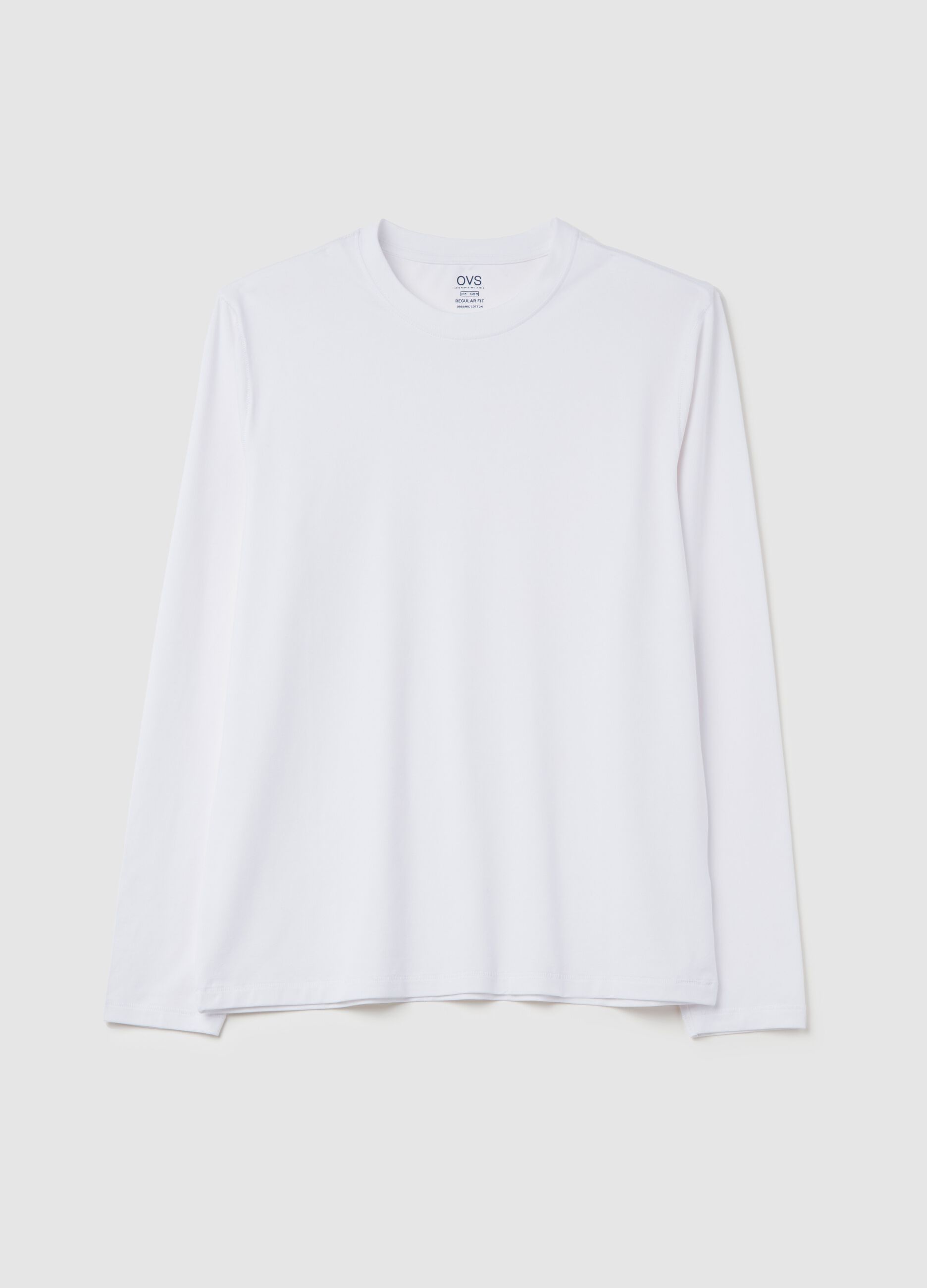 T-shirt a maniche lunghe in cotone stretch