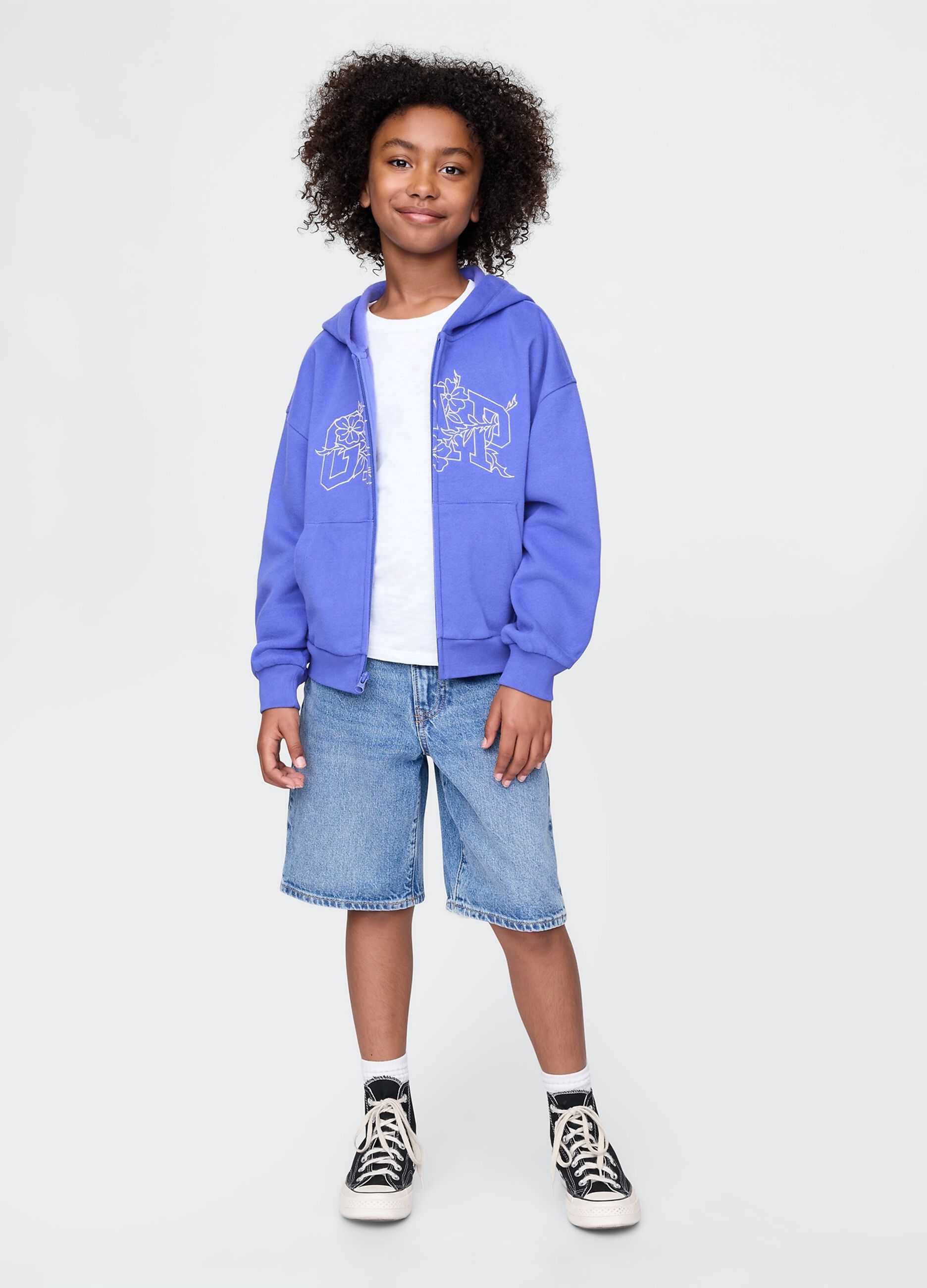 Purple full zip hoodie GAP Kids