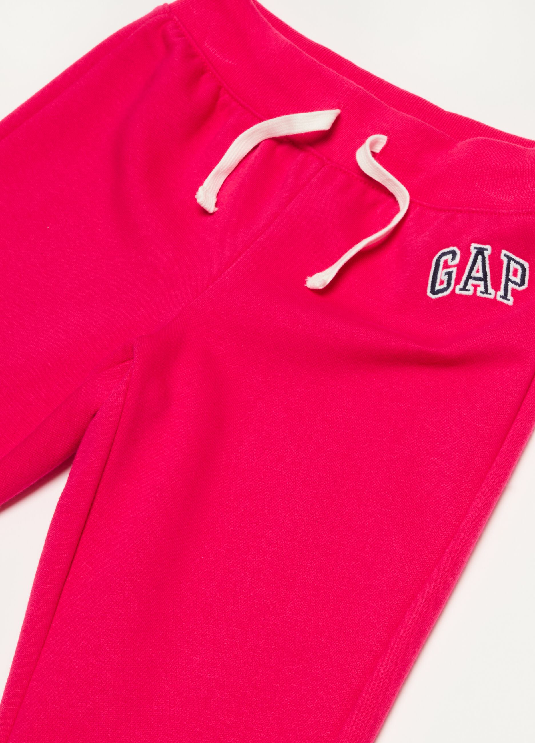 Fleece joggers with logo embroidery