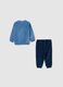 Baby velour blue pyjamas with regular fit and graphics_1