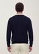 Blue viscose-blend V-neck jumper, regular fit_2