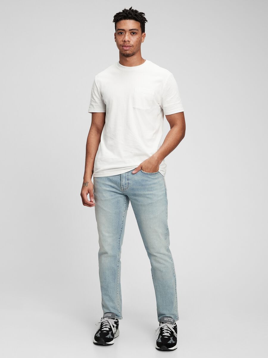 Slim-fit jeans with discolouring_0