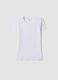 White organic stretch cotton crew-neck T-shirt_4