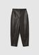 Black Patent Leather Regular Fit Trousers_4