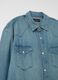 Western shirt in denim with pearl buttons_5