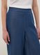 Dark blue pure lyocell palazzo trousers with elasticated waist and wide leg_3