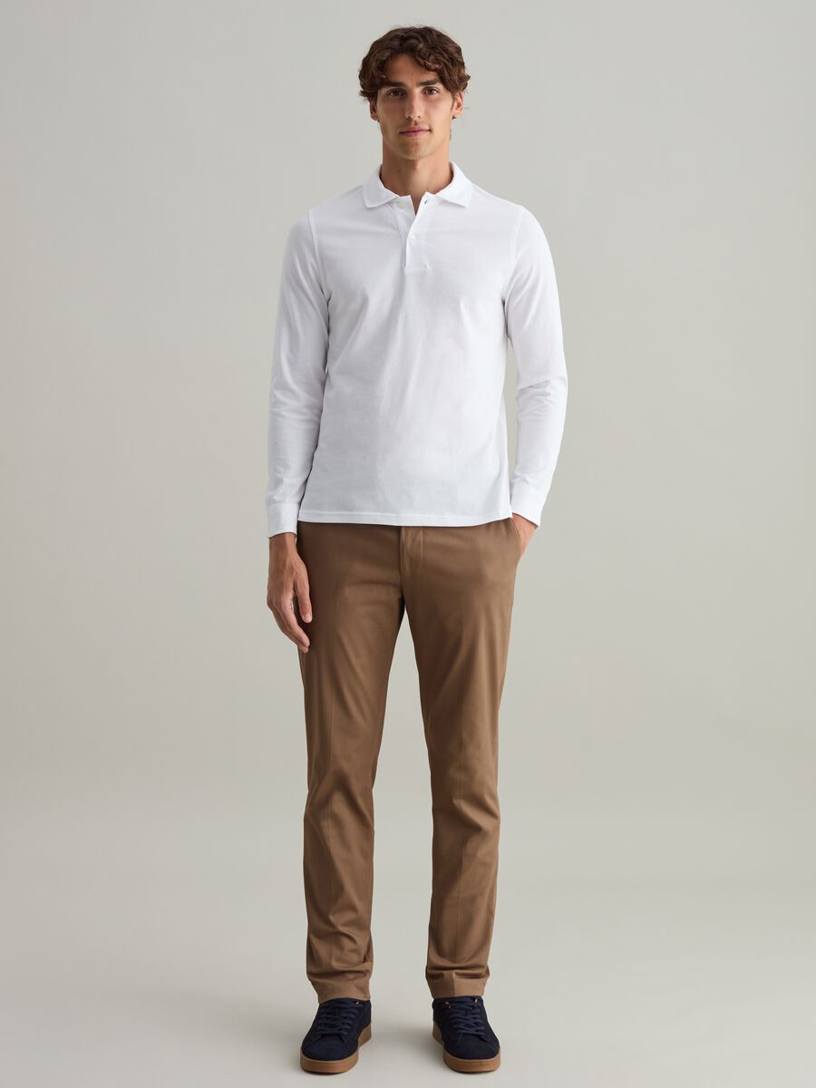 Polo a maniche lunghe in cotone bio Contemporary_1