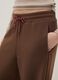 Brown wide leg trousers in stretchy modal blend_3