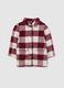Girls' multicolour check regular fit wool blend coat_0