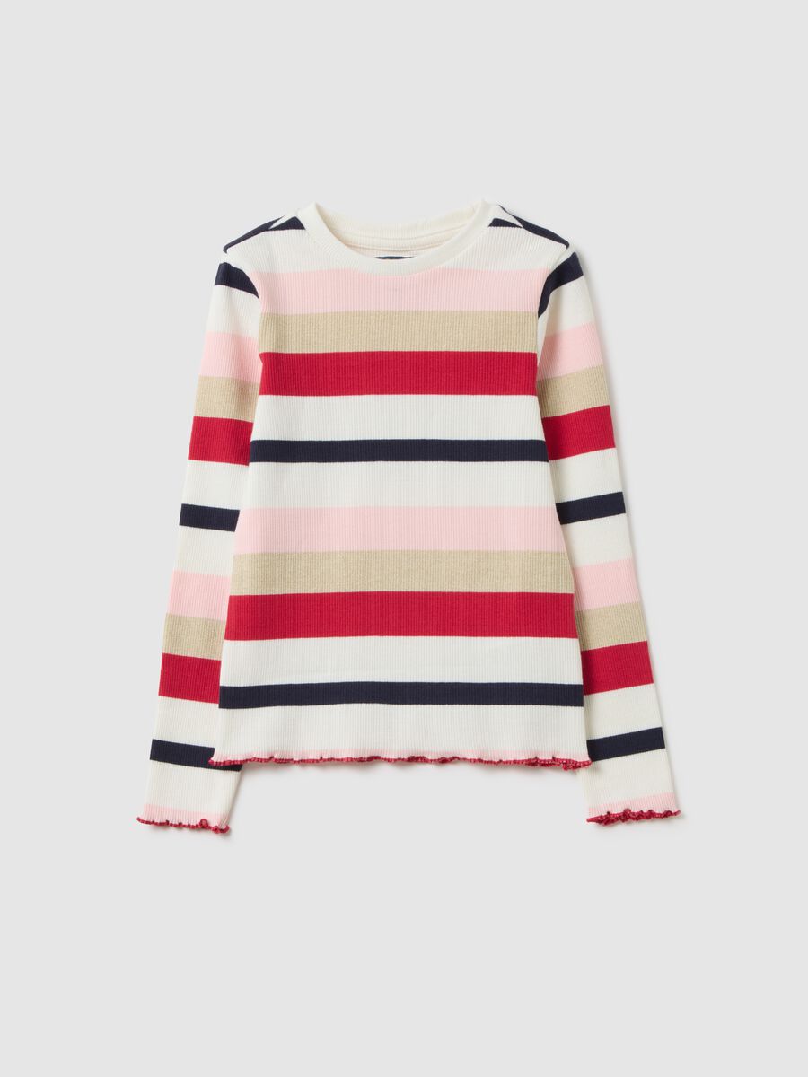 T-shirt da bambina in misto cotone multicolor regular fit_0