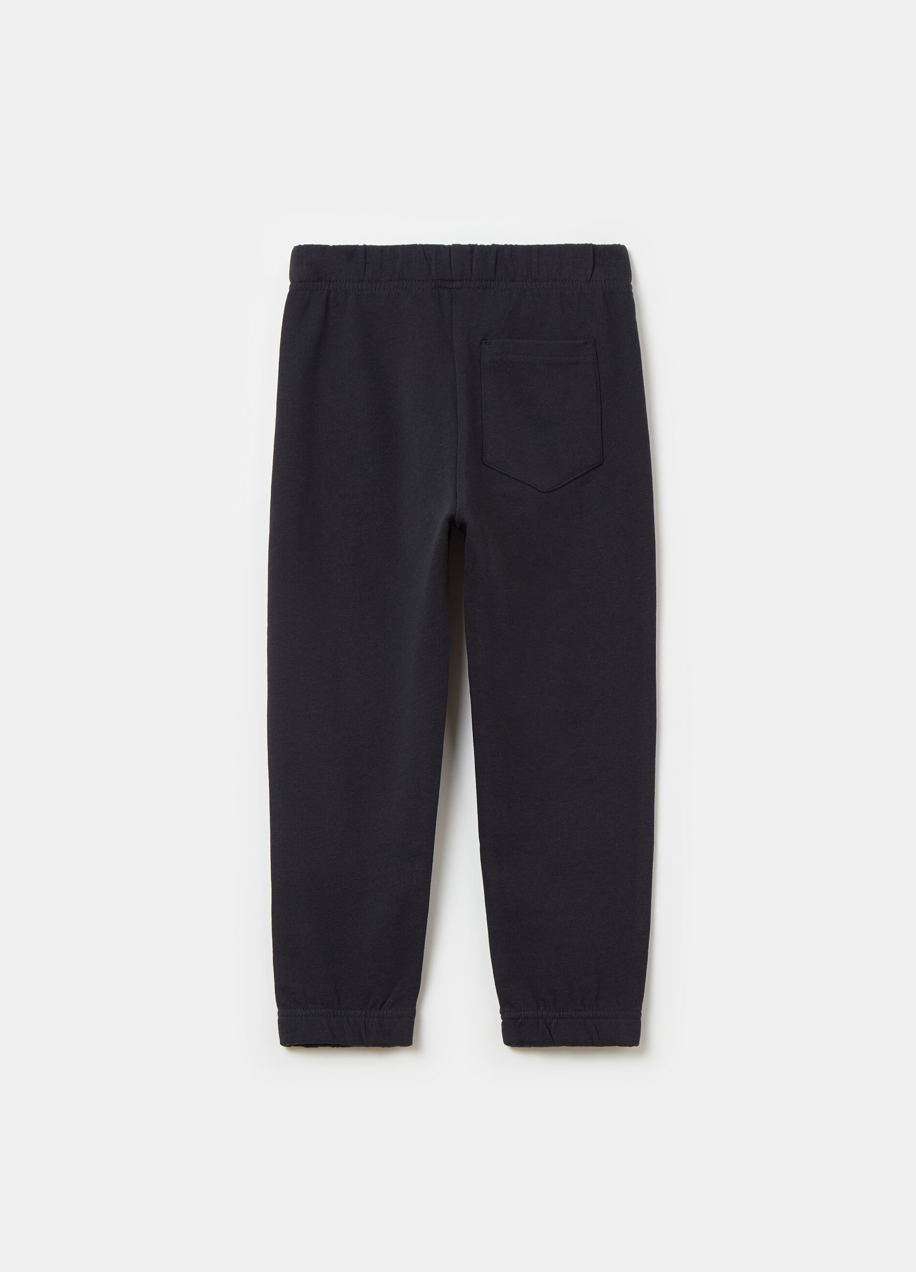Fleece joggers with elasticated edging