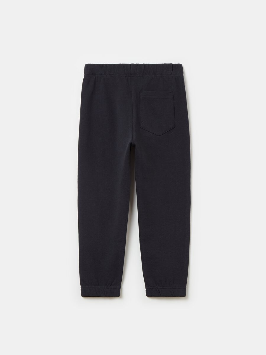 Fleece joggers with elasticated edging_1