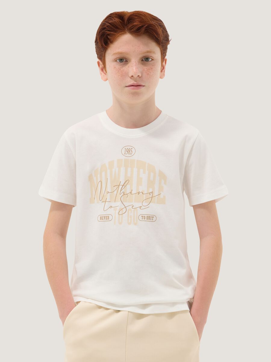 White pure cotton short-sleeved T-shirt_0
