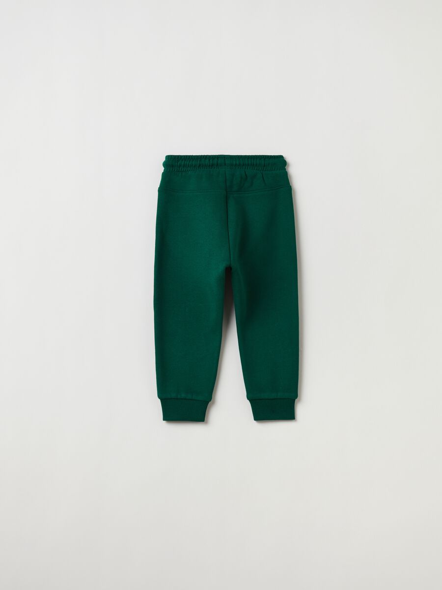 Joggers con coulisse e patch tartan_1